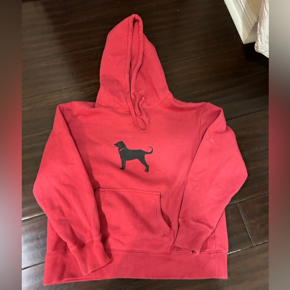 The Black Dog Red Hoodie Kids Medium